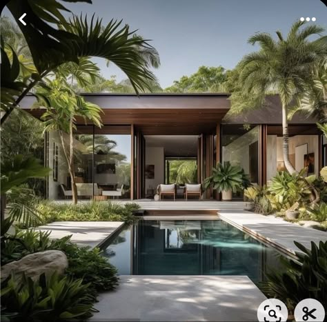 Modern Tropical House, Casa Cook, Tropical House Design, Zen House, Bali House, Thai House, Modern Villa Design, Tropical Architecture, Island House