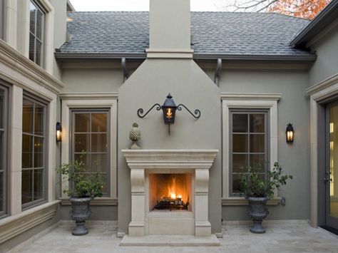 Stucco house paint colors. Light gray/taupe would look great. Spanish Style Exterior Paint Colors, Spanish Style Exterior, Exterior Stucco, Colour House, Stucco Colors, Best Exterior Paint, Exterior House Colors With Stone, Window Trim Exterior, Stucco Homes