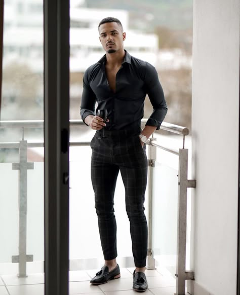 Black Shirt Outfit Ideas, Black Outfits Men, Black Shirt Outfit, Black Shirt Outfit Men, Black Shirt Outfits, Shirt Outfit Ideas, All Black Outfits, Cocktail Attire Men, Black Outfit Men