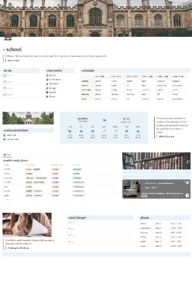 free notion templates Notion Inspo School, Notion Blue Aesthetic, Notion Aesthetic School, Aesthetic School Planner, Notion Template Ideas For Students, University Notion, College Notion, School Notion, Student Daily Planner