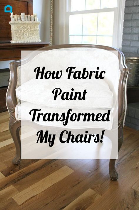 Fabric Paint For Upholstery, Chalk Paint Fabric Chair, Fabric Paint Chair, Painting Upholstered Chairs, Painted Fabric Chairs Ideas, Paint Upholstered Chair, How To Upholster A Chair, Painted Upholstered Chairs, Paint Fabric Chair