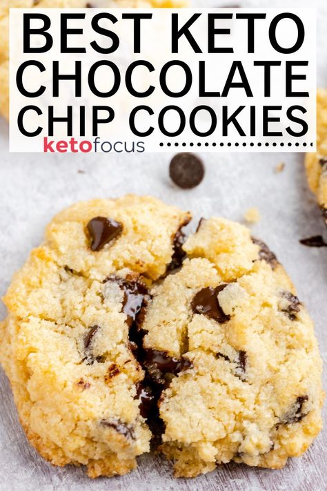 One bite into these chocolate chip cookies and you'll swear you are eating Toll House cookies. I perfected this keto chocolate chip cookie recipe to produce a cookie that is so similar in texture, appearance and flavor to America's favorite cookie! Keto Chocolate Chip Cookie Recipe, Low Carb Chocolate Chip Cookies, Low Carb Pumpkin Cheesecake, Keto Chocolate Chip Cookies, Low Carb Peanut Butter, Chewy Cookies, Keto Chocolate Chips, Slow Cooker Desserts, Low Carb Chocolate