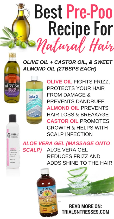 Best PrePoo Recipe For Natural Hair Ever - Trials N Tresses Pre Poo Natural Hair, Olive Oil Hair, Natural Hair Routine, Best Natural Hair Products, Natural Hair Regimen, Low Porosity, Low Porosity Hair Products, Castor Oil For Hair, Natural Hair Care Tips