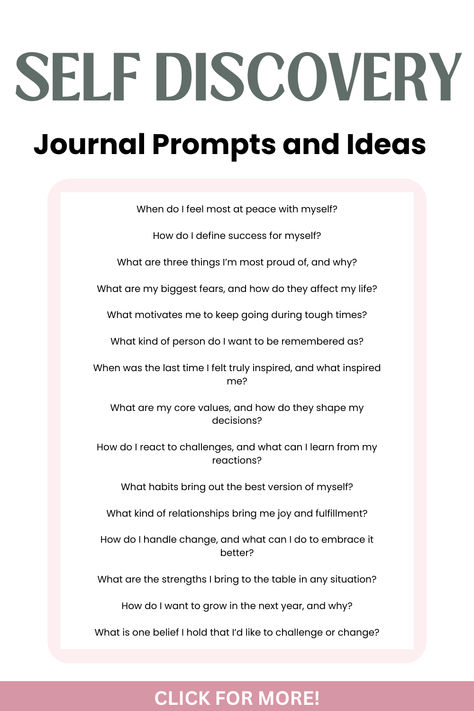 Ready to know yourself better? Use these 50 journal prompts for self discovery to understand your true self, work on your emotionals, develop healthy habits and challenge limiting beliefs. Journal Prompts Limiting Beliefs, 50 Journal Prompts, Prompts For Self Discovery, Self Work, Get To Know Yourself, What Motivates Me, Morning Journal, Define Success, Developing Healthy Habits