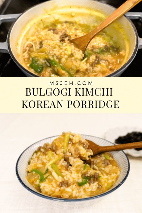 Korean Rice Porridge, Korean Porridge, Warm Weather Recipes, Hospital Food, South Korean Food, Nourishing Food, Korean Cooking, Rice Porridge, Korean Recipes