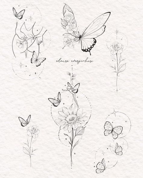 Mystical Tattoos, Ear Tattoo Ideas, Fairy Tattoo Designs, Small Pretty Tattoos, Petite Tattoos, Delicate Tattoo, Fairy Tattoo, Dainty Tattoos, Spine Tattoos