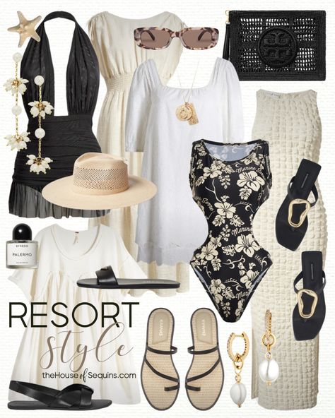 Nordstrom Vacation Outfit and Resortwear finds! Beach travel outfit, maxi dress, midi dress, straw hat, sun hat, woven bag, straw bag, Rattan sandals, swimsuit coverup Sun Straw Hat With Upf 50+ For Beach Season, Elegant Beach Vacation Sun Hat, Rattan Sandals, Beach Travel Outfit, Sun-shaped Sun Hat For Poolside Beach Season, Spring Beach Sun Hat Pre-tied, Beige Wide-brimmed Sun Hat For Beach Season, Beach Trip Outfits, Beach Clothes