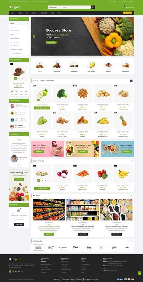 Grocery Website, Food Website Design, Food Web Design, Website Software, Ecommerce Website Template, Ecommerce Web Design, Ui Design Website, Ecommerce Web, Free Website Templates