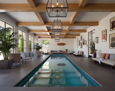 44 Indoor Pool Ideas That Make a Splash Indoor Pool Decorating Ideas, Indoor Pool Ideas Dream Homes, Indoor Pool Ideas, Federal Architecture, Indoor Pool House, Exercise Pool, Indoor Swimming Pool Design, Indoor Pool Design, Indoor Pools