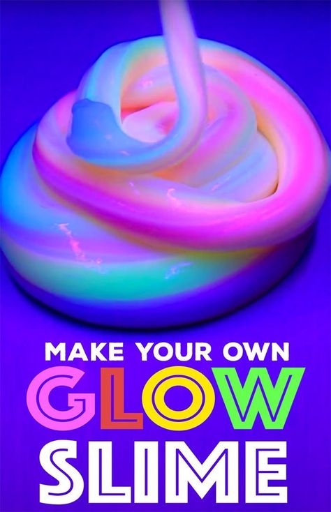 Glow In Dark Slime, Glow Slime, Safe Slime Recipe, Slime Business, Diy Crafts Slime, Galaxy Crafts, Cool Slime Recipes, Fashion Upcycling, Edible Slime