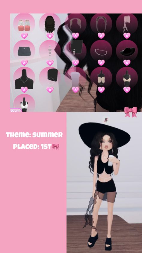 theme:summer and placed:1st!!🎀 Summer Theme, Themed Outfits, Summer Dress, Dress To Impress, Summer Dresses