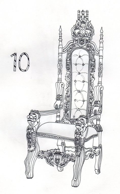 King Throne Drawing, Throne Drawing, Queen Chair, King Drawing, Royal Chair, King Chair, Royal Throne, Drawing Furniture, Chair Drawing