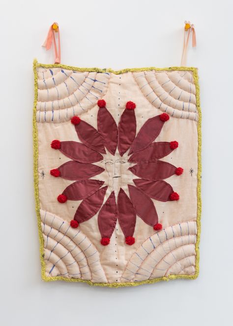 Aruni Dharmakirthi, 2020 Quilted tapestry shown at Nationale in Portland, Oregon. fiber art, textile art Textile Fiber Art, Tapestry Art, 자수 디자인, Wall Quilts, Patchwork Patterns, Applique Patterns, Soft Sculpture, Vintage Quilts, Fabric Art