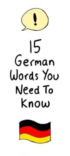 15 German Words You Need to Know Funny German Words, Study German, Living In Germany, German Phrases, Germany Language, German Grammar, German Heritage, German Language Learning, German Words