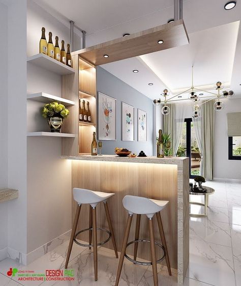 Bathroom Counter Decor, Home Bar Rooms, Bloxburg Modern, Stairs Design Modern, Bar Rack, Modern Kitchen Design Luxury 2020, Kitchen Remodel Inspiration, Small Kitchen Decor, Modern Kitchen Design Open Concept