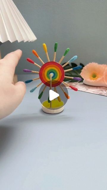 65K views · 1.6K likes | paper crafts creator on Instagram: "Title: "DIY Cotton Swab Ferris Wheel: Fun and Creative Craft for Kids" Hashtags: #parentchildhandicraft #kindergartenhandicraft #handmadediy #handmadetoys #childrenshandicraft" Diy Craft For Kindergarten, Crafts For Kids 5-6, Diy Windmill For Kids, Cotton Swab Crafts, Hand Crafts For Kids Cute Ideas, Easy Recycled Crafts For Kids, Cotton Craft Ideas, Windmill Craft For Kids, Creative Activities For Kids Preschool