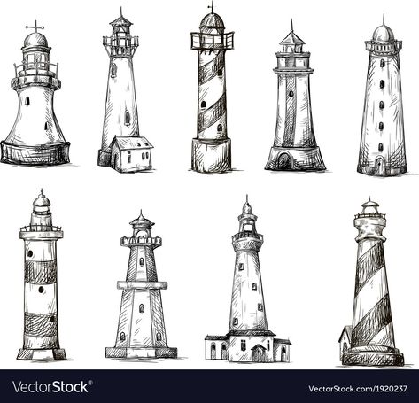 Lighthouse Sketch, Lighthouse Drawing, Pencil Drawing Ideas, Lighthouse Tattoo, Lighthouse Painting, Nautical Tattoo, Lighthouse Pictures, Lighthouse Art, Drawing Course