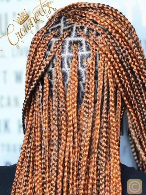 ✨KNOTLESS BRAIDS ✨ #hairdesign #easyhairstyle #hairideas Ginger Braids, Braids Color, Colored Box Braids, Colored Braids, Braids Hairstyles Pictures, Cool Braids, Knotless Braids, Braided Hairstyles Updo, African Braids Hairstyles