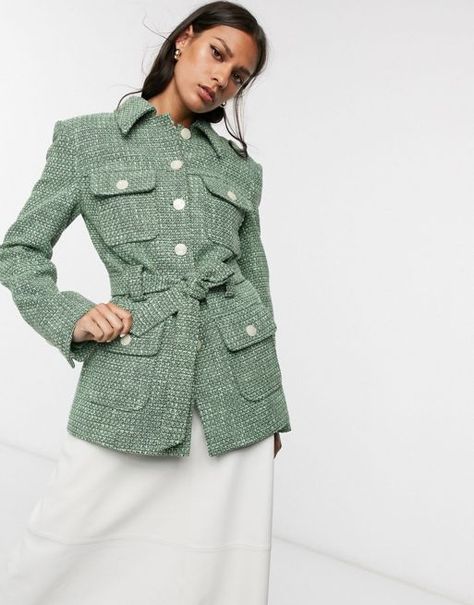 6 gloriously cosy coats that will make any outfit look fabulous | Her.ie Other Stories Coat, Mix & Match, Green Tweed, Belted Jacket, Wool Turtleneck, Fall Style, Fashion Story, Fashion Editor, Green Jacket