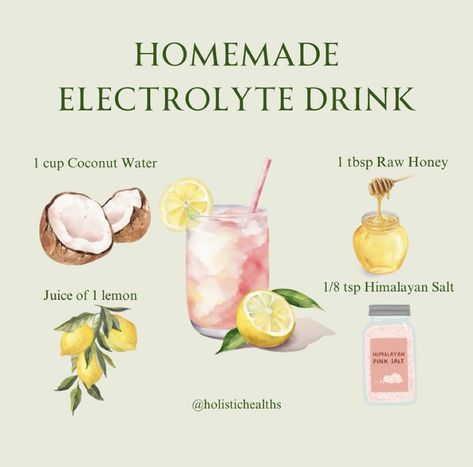 How To Add Electrolytes To Water, Homemade Electrolyte Drink, Plats Healthy, Sports Drinks, Drink Recipes Nonalcoholic, Natural Hydration, Electrolyte Drink, Quit Drinking, Healthy Drinks Recipes