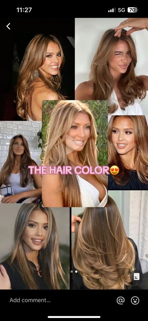 Jessica Alba Hair Color, Jessica Alba Hair, Honey Hair Color, Honey Brown Hair, Brown Hair Inspo, Hair Color Streaks, Brunette Hair With Highlights, Hairstyles For Layered Hair, Honey Blonde Hair