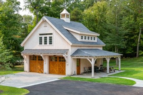 Detached Garage Designs, Garage Plans With Loft, Backyard Barn, Carriage House Garage, Garage Guest House, Farmhouse Garage, Carriage House Plans, Garage Loft, Garage Exterior