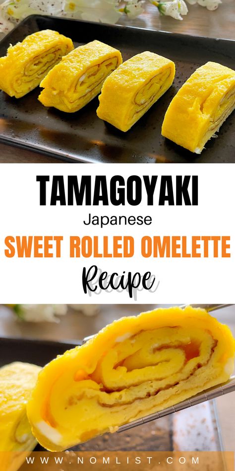 Japanese Eggs Breakfast, Sweet Rolled Omelet, Sweet Egg Sushi, Japanese Sweet Omelette, Sweet Eggs Breakfast, Japanese Sweet Egg Recipe, Japanese Rolled Egg, Sweet Omelette Healthy, Japanese Egg Roll Omelettes