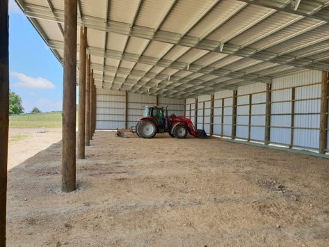 Farm Sheds Buildings, Tractor Shed Ideas How To Build, Tractor Shed Plans, Farm Shed Ideas, Cow Shed Design Plan, Equipment Shed Ideas, Farm Shop Buildings, Tractor Shed Ideas, Farm Storage Buildings