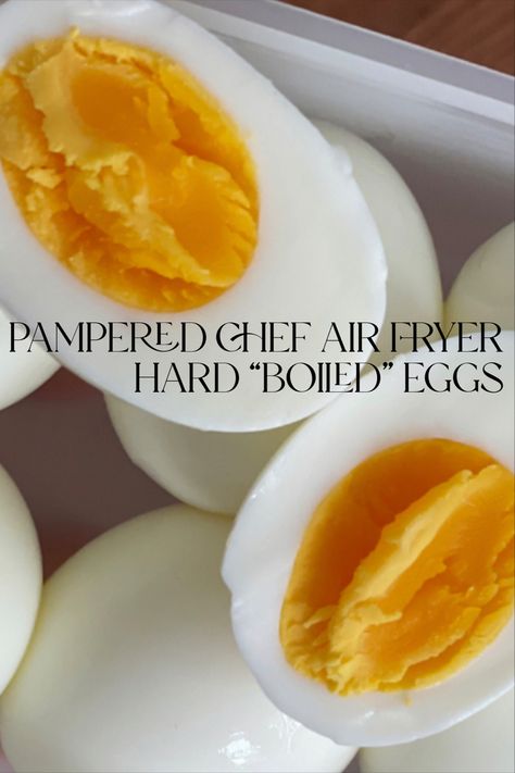 Air Fryer Hard Boiled Egg Recipe, Pampered Chef Air Fryer Recipes, Eggs Air Fryer, Pampered Chef Air Fryer, Eggs In The Air Fryer, Air Fryer Hard Boiled Eggs, Air Fryer Easy, New Air Fryer Recipes, Hard Boiled Egg Recipes