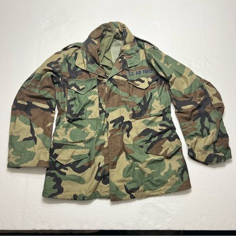 Vintage Military Field Utility Jacket Camouflage Medium Outdoor Surplus Military Patches, Military Patch, Military Surplus, Vintage Military, Utility Jacket, Military Jacket, Camouflage, Made In Usa, Stain