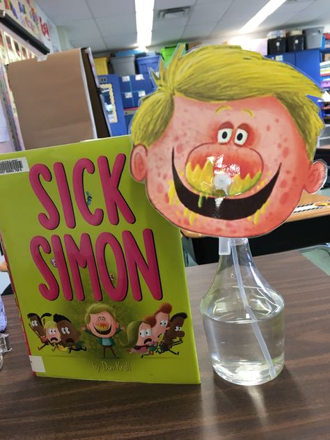 Sick Simon - Noelle Nestman I Can Be Healthy Preschool Crafts, Healthy Me Preschool Theme, Germs Preschool Art, Germ Activities For Preschool Fine Motor, Health And Safety Preschool, Teaching Hygiene To Preschoolers, Hygiene Activities For Toddlers, Sick Simon Activities, Preschool Germs Activities