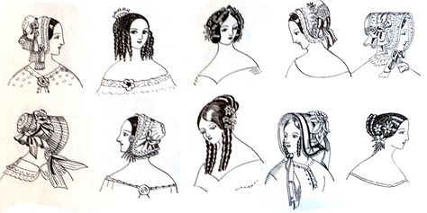 England in the 1840s http://insearchofchickenpotpie.blogspot.com/2011/04/1840s-fashionista.html Marie Duplessis, Black Cat Aesthetic, Victorian Hairstyles, Green Wedding Shoes, Horse Painting, Historical Clothing, Historical Fashion, Christmas Carol, Fashion History