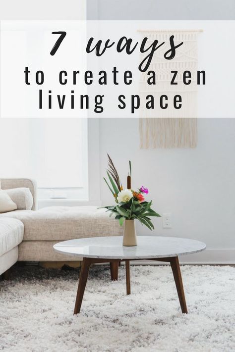 Ever wonder the secret to creating a living space that is peaceful, relaxing and zen? Here are 7 ways to create a zen living space that anyone can do! #homedecor #zen #minimalism Zen Decor Living Room, Zen Minimalism, Zen Living Room, Zen Living, Rustic Style Decor, Zen Interiors, Zen House, Zen Home Decor, Living Room Reveal