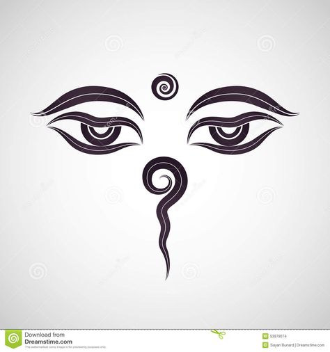 Buddha Eyes, Nepal Stock Vector - Image: 53979074 Buddha Eyes Tattoo, Eyes Of Buddha, Nepal Tattoo, Tattoo Buddha, Buddha Eyes, Tibetan Buddha, Buddhist Tattoo, Buddha Tattoos, Tattoo Back