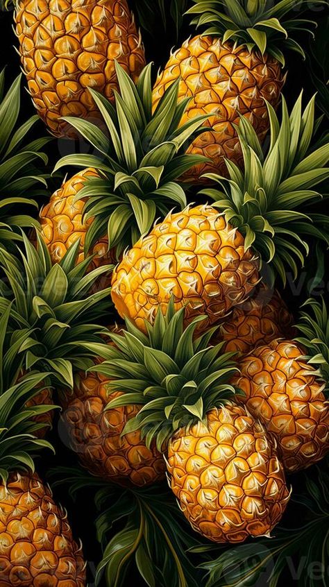 there are many pineapples that are on the ground together. generative ai. Vector Landscape, On The Ground, Pineapple, Vector Free, Photo And Video, Quick Saves