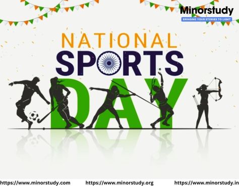 National Sports Day is a day of pride for India, celebrating the country's rich sporting history, honoring its athletes, and inspiring future generations to engage in sports and lead healthier, more active lives. #Minorstudy #NationalSportsDay #SportsDay #NationalMinorityDonorAwarenessMonth #AwarenessMonth #IndiaMovement #NatureConservationDay #YouthSkillsDay #AbuseAwarenessDay #DesignDay #EducationDay #AllisOursDay #MinorstudyMission #minorstudycareer #enterprenurship #environmentally #awar... 1936 Olympics, Berlin Olympics, Mithali Raj, National Sports Day, Education Day, Sports Awards, Sports Day, Active Life, Hard Work And Dedication