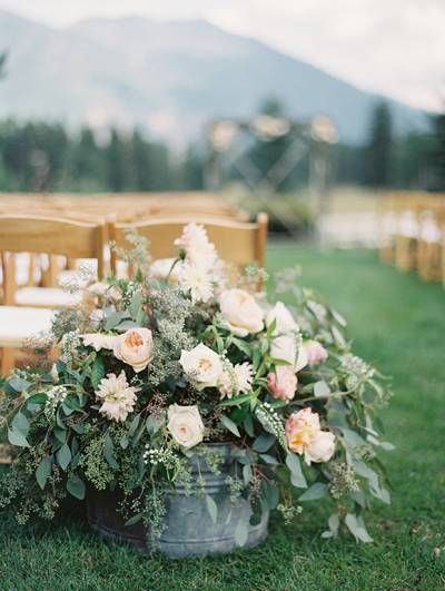 Ceremony Backdrop Tree, Champagne Wedding Flowers, Wedding Flower Guide, Beautiful Wedding Flowers, Wedding Ceremony Backdrop, Flower Guide, Montana Wedding, Ceremony Backdrop, Wedding Arrangements