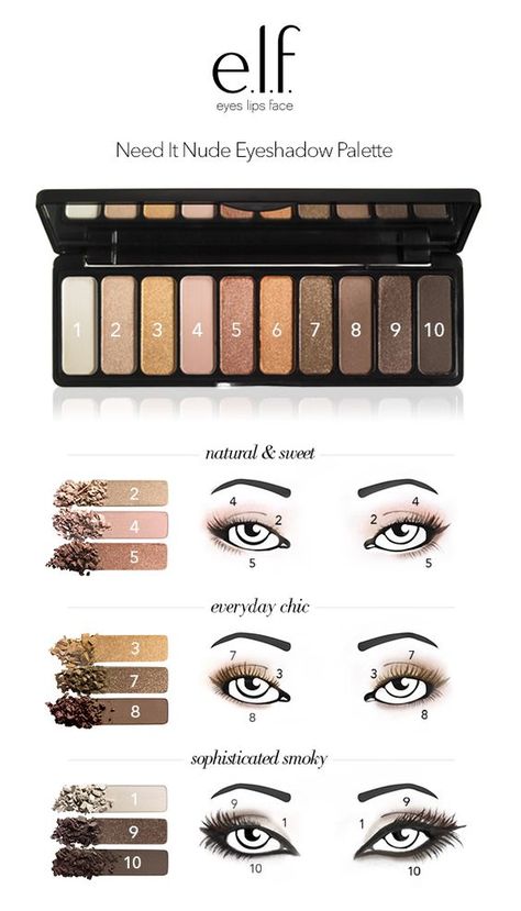 Elf need it nude Teknik Makeup, Nude Eyeshadow Palette, Bentuk Alis, Mekap Mata, Makeup 101, Smink Inspiration, Beauty Make-up, Elf Cosmetics, Makijaż Smokey Eye