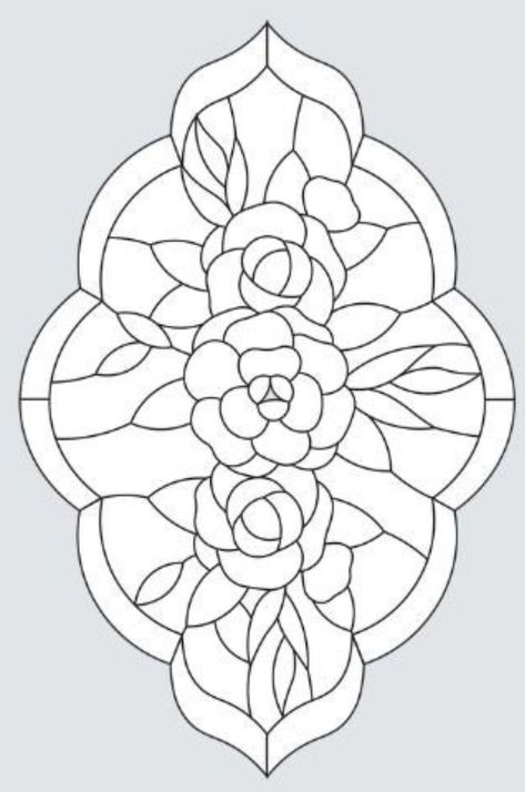 Stained Glass Floral Patterns, Free Printable Stained Glass Patterns, Stained Glass Outline, Floral Stained Glass Patterns, Simple Mosaic Art, Beginner Stained Glass Patterns Free, Stained Glass Patterns Free Printables, Stained Glass Templates, Free Mosaic Patterns