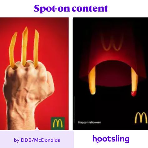 On the eve of Halloween, McDonald's always brings out its creative side. The company designs ads that are impressively well-executed, but also incorporate a creative touch. Here are two examples of creative yet professional ad campaigns by DDB. DDB/McDonald's #marketing #smallbusiness #business #contentmarketing #servicecompany Halloween Mcdonalds, Family Organization, Family Organizer, Ad Campaigns, Ad Campaign, Content Marketing, Happy Halloween, Siding, Bring It On