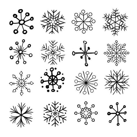 Drawn Snowflakes, Doodles Christmas, Snowflakes Drawing, Christmas Illustrations, Christmas Doodles, Christmas Card Art, Textile Designs, Bullet Journal Doodles, Christmas Drawing