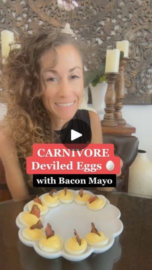 Keto Egg Recipe, Maria Emmerich, Keto Carnivore, Bacon Deviled Eggs, Carnivore Diet, Deviled Eggs Recipe, How To Eat Paleo, Deviled Eggs, Egg Recipes