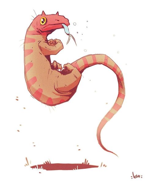 Lizard Drawing Cute, Leonardo Mazzoli, Lizard Illustration, Lizard Drawing, Lost Mines Of Phandelver, Horned Lizard, Artsy Illustration, Visual Aids, Cartoon Character Design