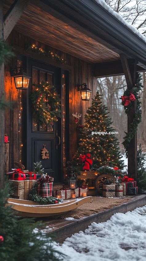 40 Creative Uses for Burlap in Rustic Porch Decor Rustic Porch Decor, Rustic Porch, Wreaths And Garlands, Festive Tables, Cozy Reading Nook, Seasonal Flowers, Christmas Decor Ideas, Porch Decor, Twinkle Lights