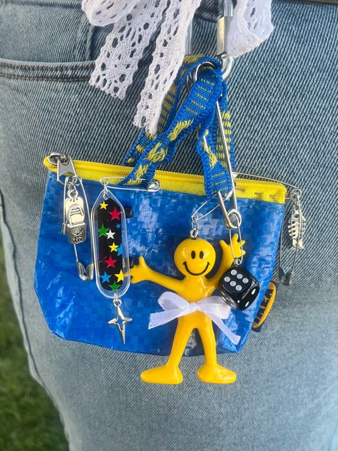 New lil’ IKEA tote keychain i decorated! 🖼️🧿🥡 Pouch Keychain, Christmas List, Pouch, Instagram Photos, Collage, Photo And Video, Instagram Photo, Christmas, Pins