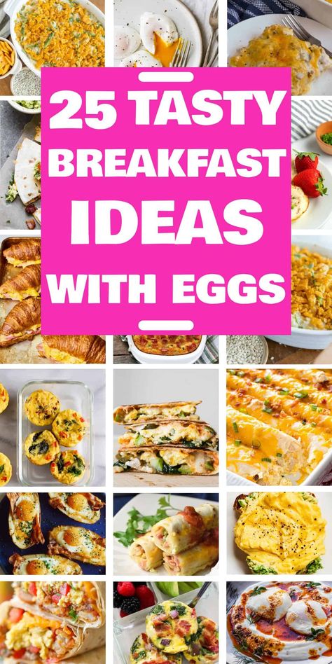 25 Best Breakfast Ideas With Eggs Breakfast Ideas Using Eggs, Easy Breakfast With Eggs, Unique Breakfast Ideas Simple, Breakfast Egg Ideas, Breakfast Egg Dishes, Breakfast Ideas Eggs, Breakfast Starters, Unique Breakfast Ideas, Egg Breakfast Ideas