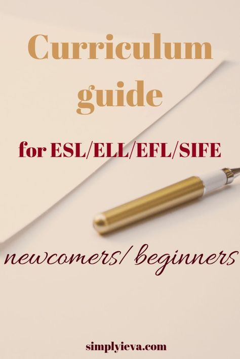 Beginner ESL curriculum guide. How and what to teach ESL beginners in their first year - units, objectives, vocabulary, phonics, grammar and more. Esl Curriculum, Esl Beginners, Esl Teaching Resources, Esl Classroom, Esl Lesson Plans, Esl Lessons, Essential Questions, Esl Teachers, Esl Teaching