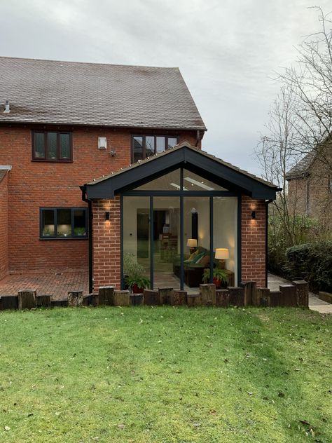 Sun Room Extension Ideas, Dormer Bungalow Extension, Small Extension Ideas Rear, Small Rear Extension Ideas, Small Orangery Extension, Small Orangery, Orangery Extension Kitchen, Small House Extensions, Orangery Conservatory