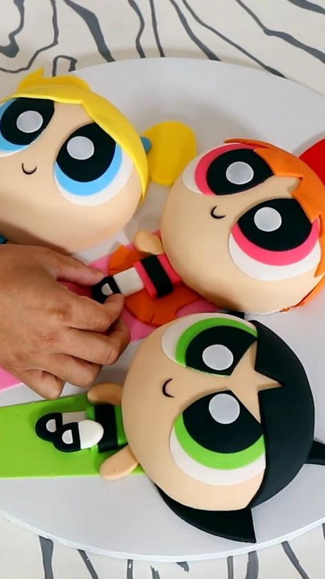 Powerpuff Girls Birthday Party Ideas, Powerpuff Cake, Powerpuff Girls Cake, Powerpuff Girls Party, Power Puff Girls Cake, Girls Tea Party Birthday, Cake 2023, Girls Cake, Girl Gift Baskets