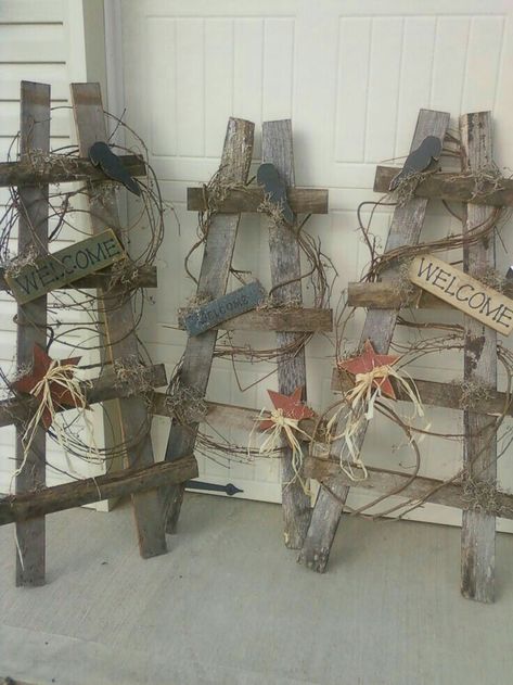 Deco Champetre, Pallet Crafts, Primitive Crafts, Country Crafts, Wood Pallet Projects, Pallet Art, Wood Work, Barnwood, Wooden Crafts